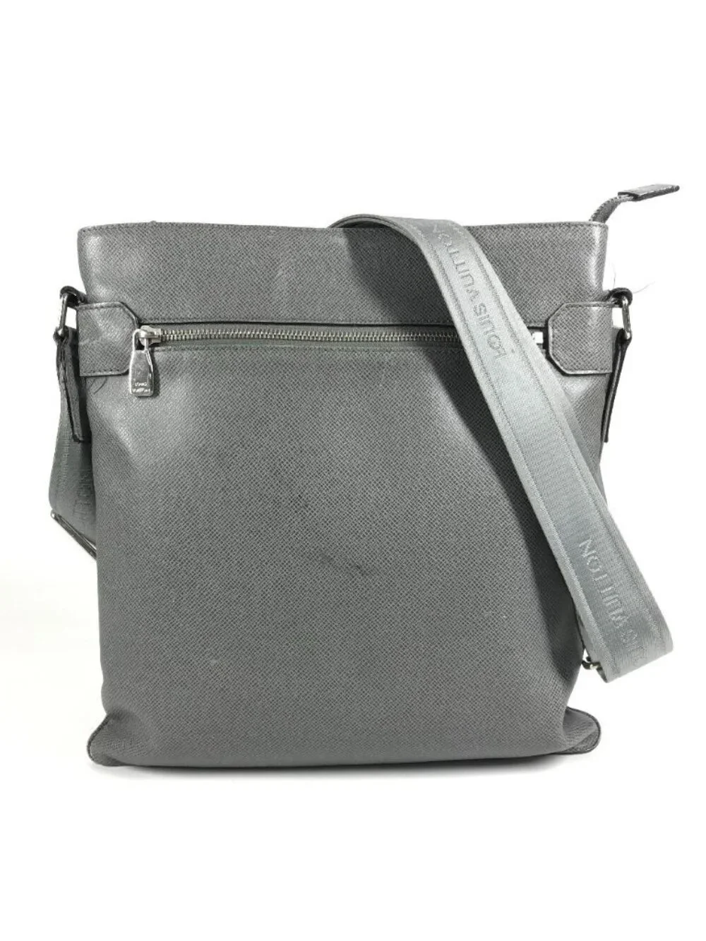 Louis Vuitton Shoulder Bag Sasha Taiga Leather Glacier Gray